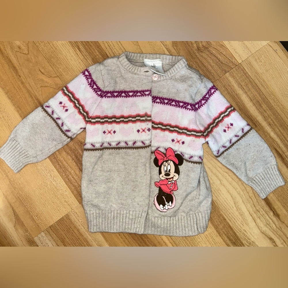 Disney Baby by Disney Store Minnie Mouse Button-Down Cardigan 9-12 months